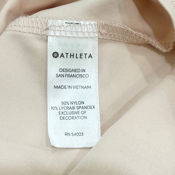 ATHLETA Sunlover UPF Top Size Small Tulip Back Active Workout Top Light Pink - Picture 10 of 14